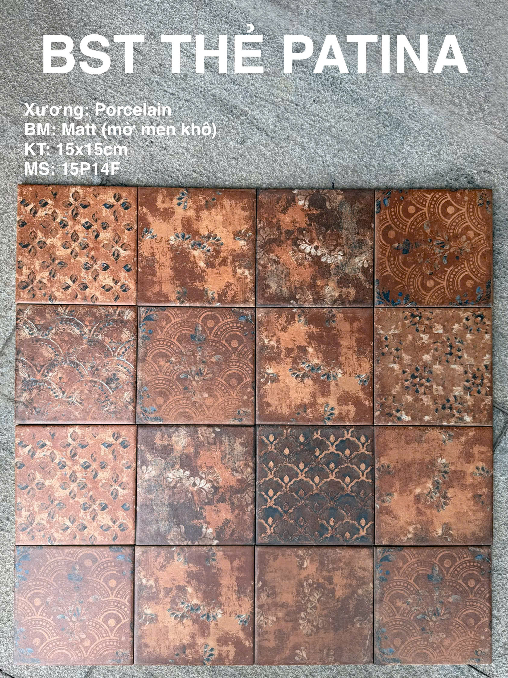 GẠCH THẺ PATINA 15P14F